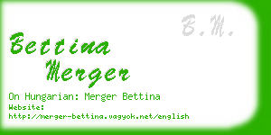 bettina merger business card
